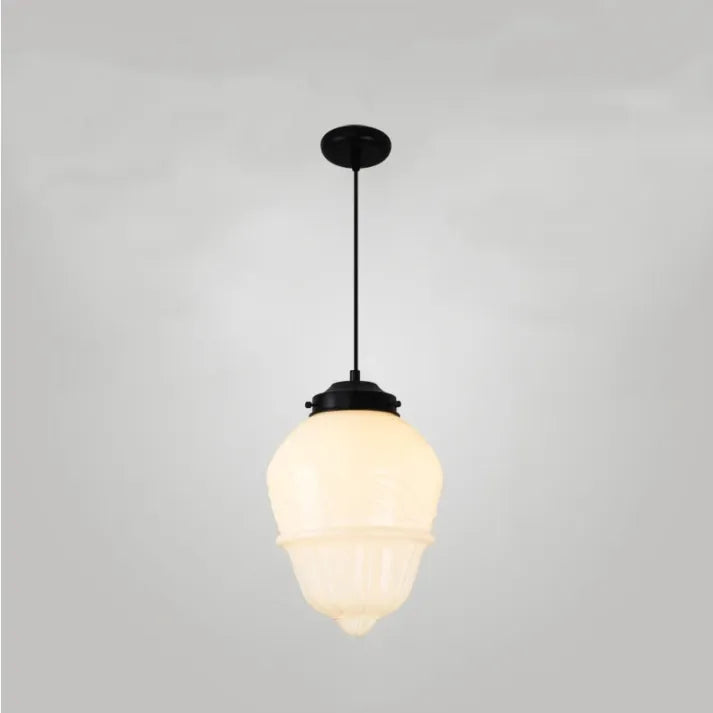 Aurela Geometric Pendant Light in Matte Glass with Warm Glow