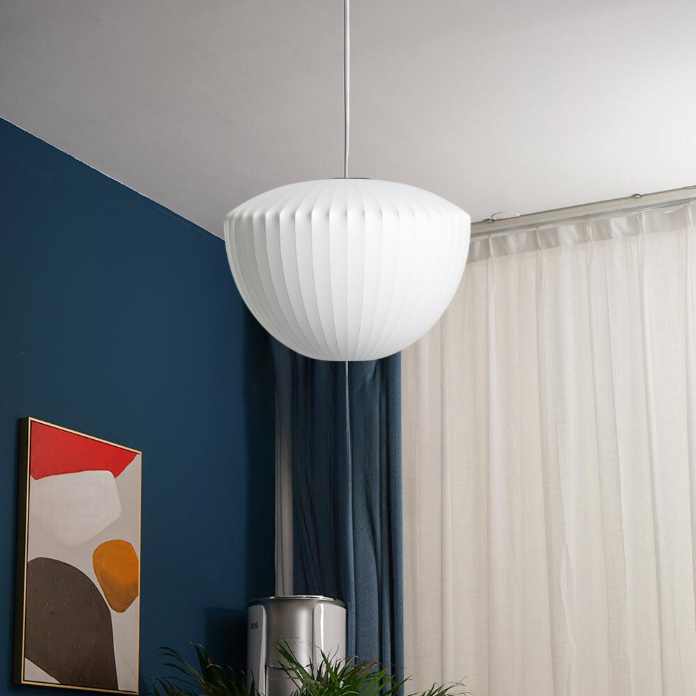 Aurea Glass Pendant Lamp With Wood Accent For Modern Interiors