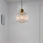 Astrae Drum Pendant Light Contemporary Glass Ceiling Fixture