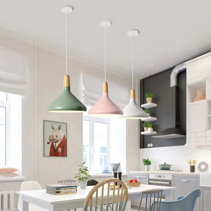 Asteris Nova Conical Metal Pendant Light For Modern Interiors
