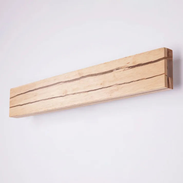 ArborLume Wood Wall Light With Crack Pattern And Warm LED Glow