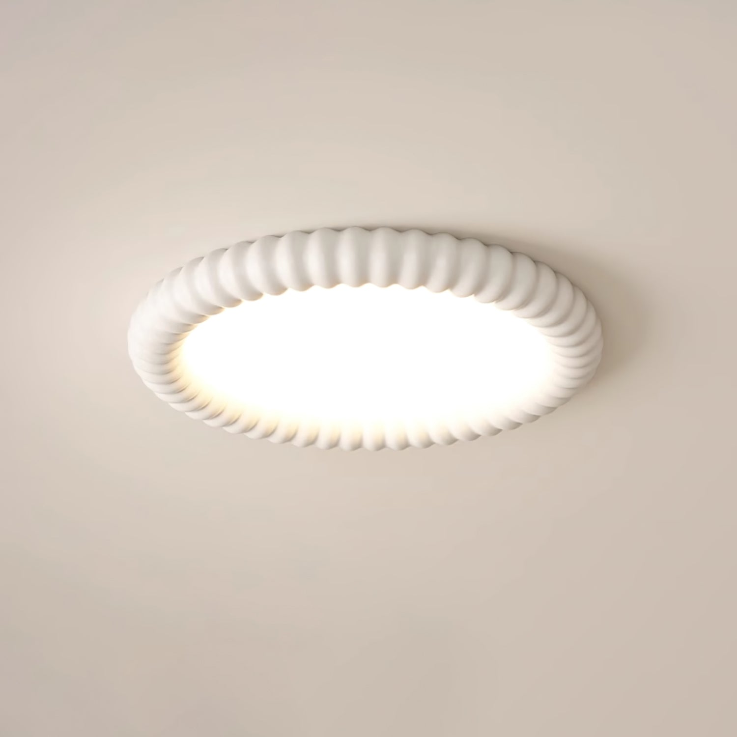 Aurelia Halo Ceiling Light Featuring Ripple Edge and Soft Glow