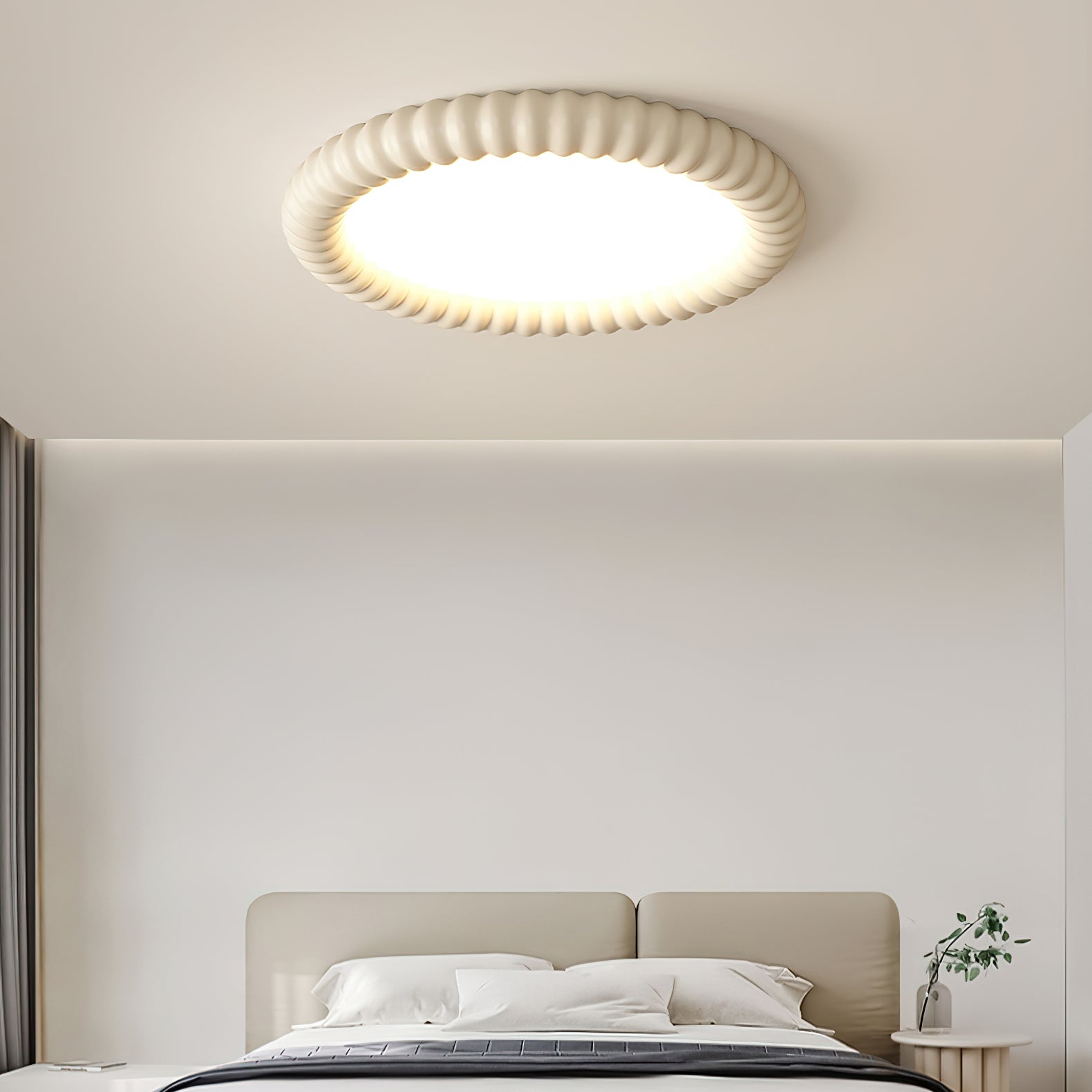 Aurelia Halo Ceiling Light Featuring Ripple Edge and Soft Glow