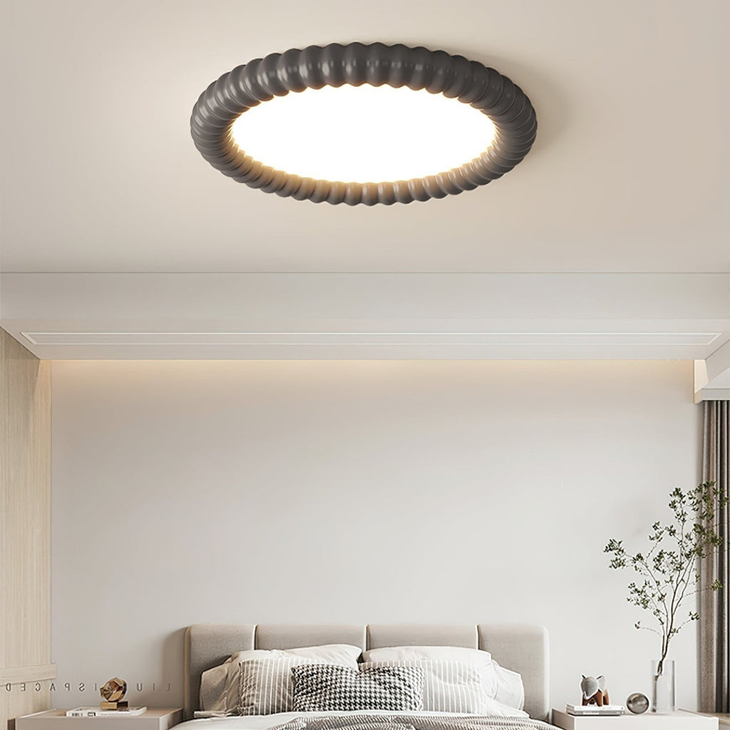 Aurelia Halo Ceiling Light Featuring Ripple Edge and Soft Glow