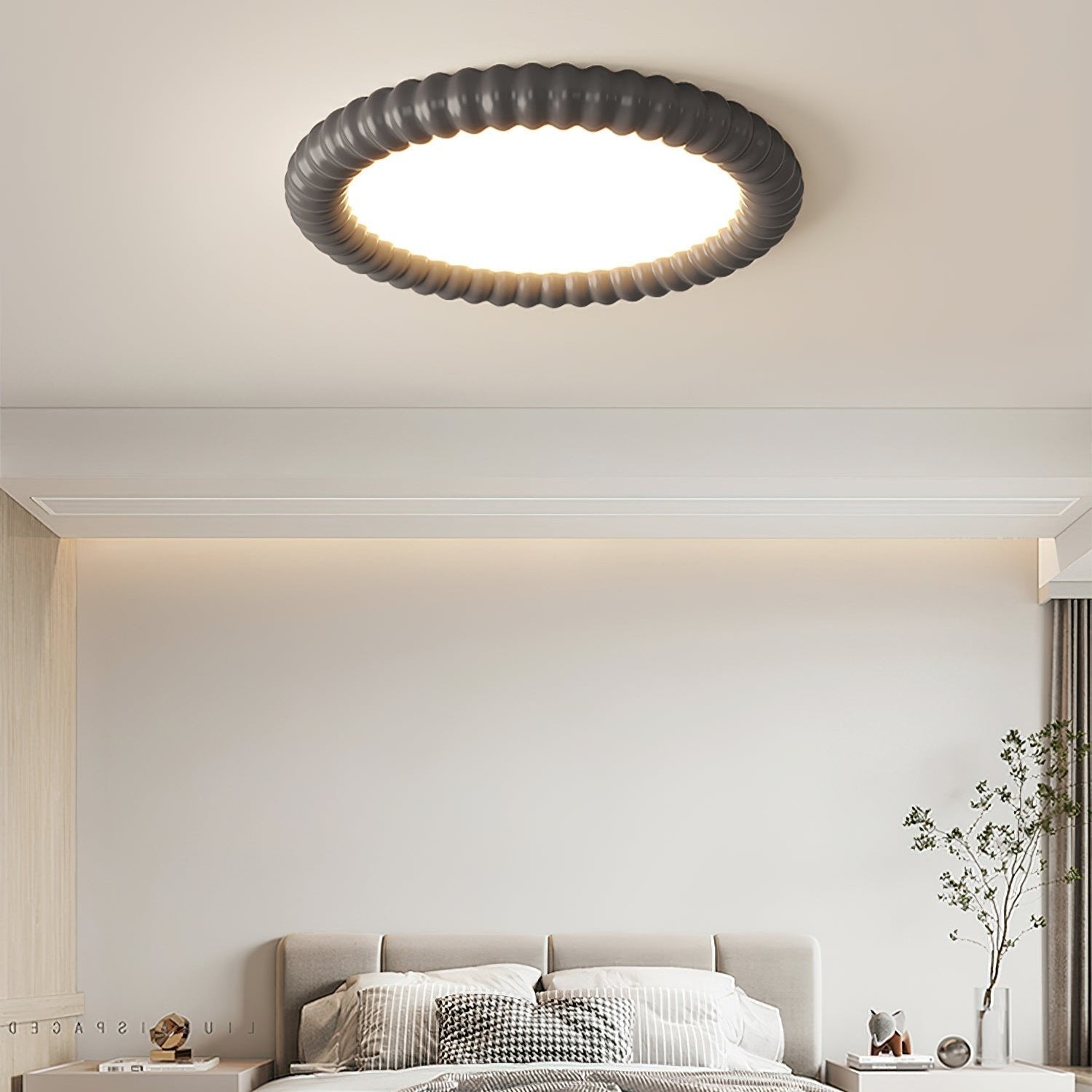 Aurelia Halo Ceiling Light Featuring Ripple Edge and Soft Glow