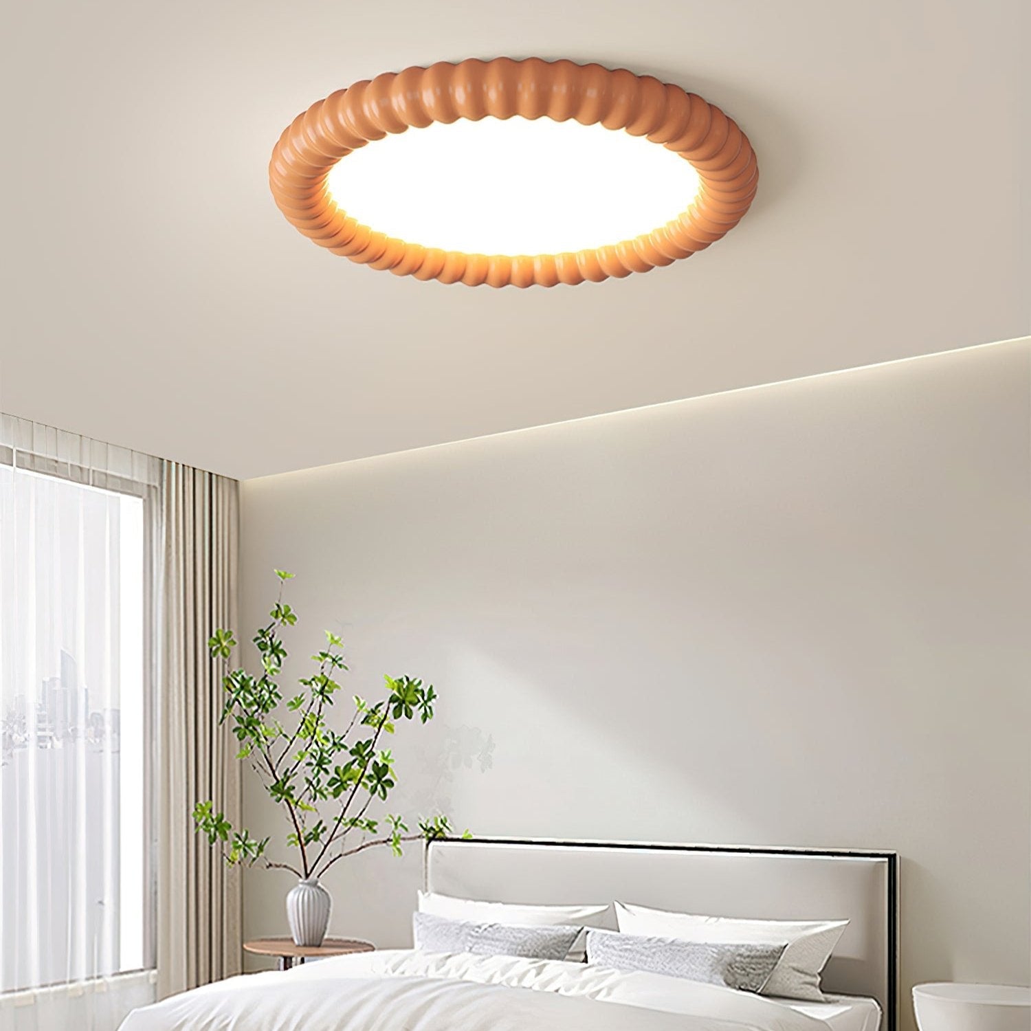 Aurelia Halo Ceiling Light Featuring Ripple Edge and Soft Glow