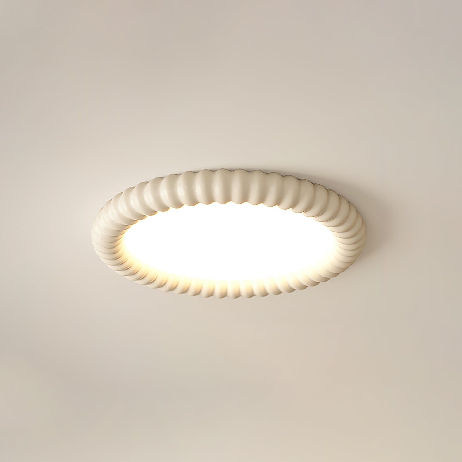 Aurelia Halo Ceiling Light Featuring Ripple Edge and Soft Glow