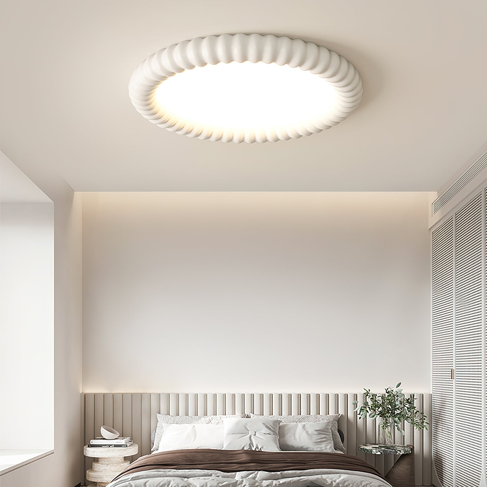 Aurelia Halo Ceiling Light Featuring Ripple Edge and Soft Glow