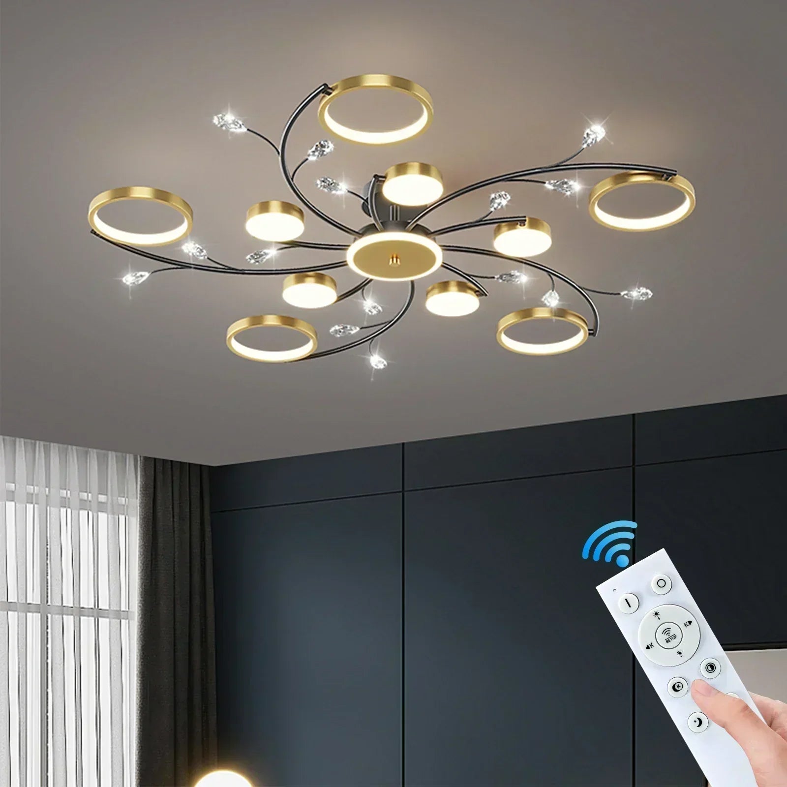 AureaNova Pendant Lamp Dimmable Ceiling Light For Living Rooms