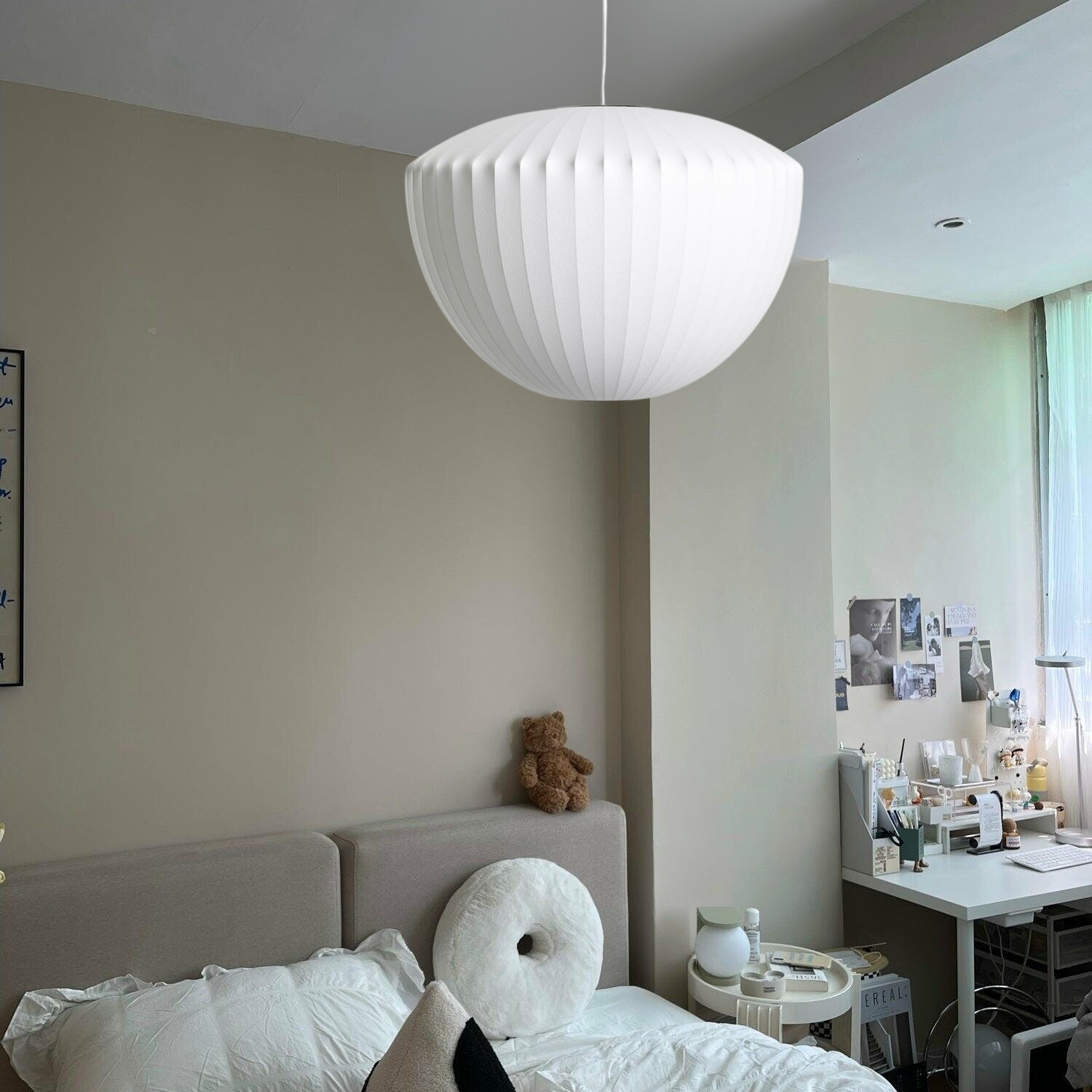 Aurea Glass Pendant Lamp With Wood Accent For Modern Interiors